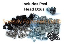 Yamaha R1 2007-2008 Tête de fourche Boulons Inox Kit Clip + dzus Cruciforme Full