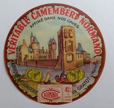 Etiquette ancienne camembert