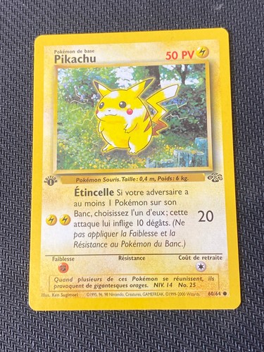 Carte pokémon pikachu 64 - carte,