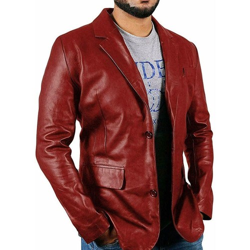 Veste blazer cuir - en,