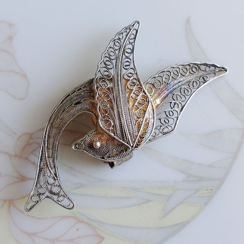 Belle broche vintage argent - broche, en