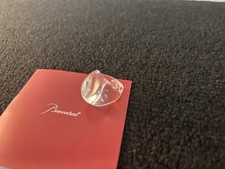 Bague galet clair en cristal de Baccarat taille 48