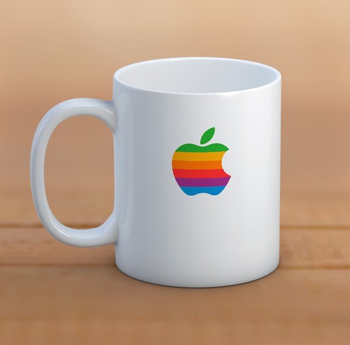Mug apple logo - vintage,