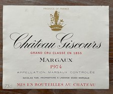Étiquette Château Giscours 1974 - 73 cl