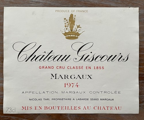 étiquette château giscours - château,