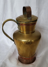 Ancienne Canne à lait Cuivre et Laiton XIXe Jarre Cruche Pot