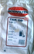 10 sacs aspirateur AKA ELEXAVOX INDESIT KALORIK ROTARY INTERFILTER TAK08