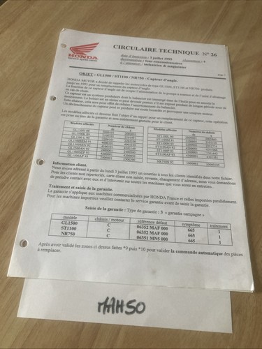 Honda moto gl1500 st1100 - st1100, nr750