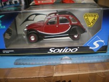 1/17 Citroen 2cv Charleston rouge Noir 1980 Solido Prestige 8040 Neuf boite 1/18