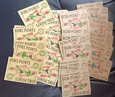 anciens BONS POINTS lot de 76 scolaires récompense Ville de Paris