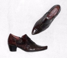 DORKING low boots zippés cuir brun foncé P 39  TBE