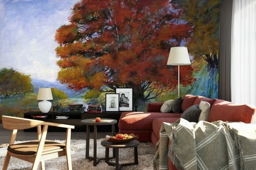 Peinture huile 3d arbre - 3d,