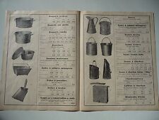 Tarif arrosoirs lessiveuses seaux chaudrons années 20 cooperatives de France