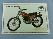 PANINI SUPER MOTO de 1975 OSSA 250 EXPLORER # 155 , autocollant aufklerber