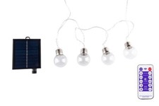 Série 25 Ampoules LED Blanc 4.5cm Thread Transparent 9.5mt Panneau Solaire Bal