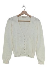 STEFANEL Cardigan Dames Veste T EU 36 blanc cassé style décontracté