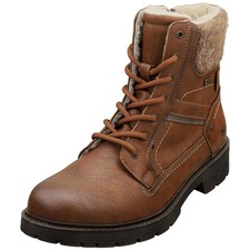 Bottines Mustang Femme Marron Style Zip Bas Talon