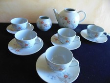 Partie de service à café - porcelaine de Limoges - Raynaud décor japonisant