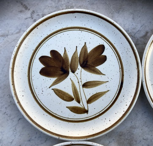Lot assiettes plates gres - 4,