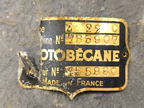 Plaque motobecane z22c 175 - plaque,