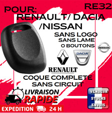 coque cles transpondeur NE72/VAC102, pour Renault Kangoo Duster Clio Twingo ....