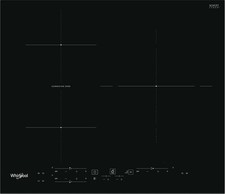 whirlpool table de cuisson induction 60cm 3 feux 7200w noir wbb3760bf 