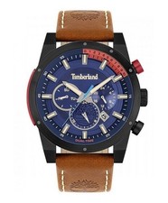 Montre Homme Timberland Cuir Bracelet Double Temps Originale Avec Sac Cadeau
