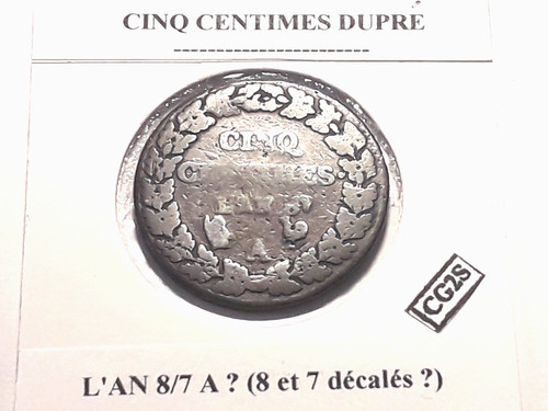 Centimes dupré 8 7 a - centimes, l'an