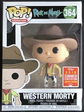 FUNKO POP Rick and Morty n°364 Western Morty Convention 2018 Excellent état