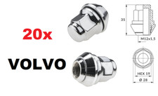 kit 20 M12X1,5 d28 ÉCROUS ROUE BOULONS JANTES ALLIAGE VOLVO C30 S40 V50 S90 V...