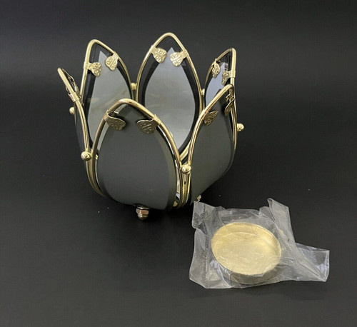 Vtg lotus votive partylite - lotus,