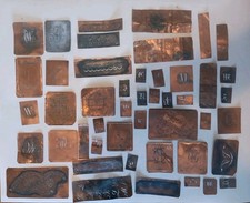 Lot de 47 Pochoirs en Cuivre