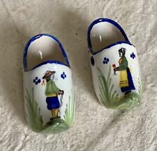 Paire de Petits SABOTS Faïence HENRIOT QUIMPER