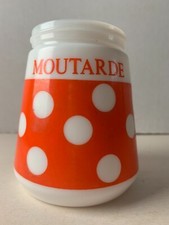 POT MOUTARDE OPALINE ITALY JAR