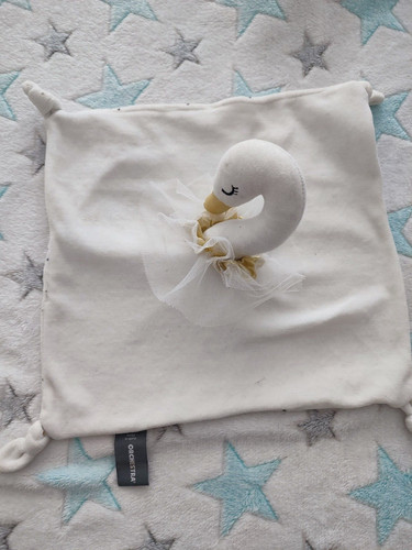 Doudou semi plat cygne blanc - semi,
