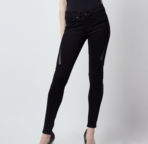 Rag bone leather mesh - &, black