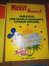 AFFICHE PROMO LE JOURNAL DE MICKEY ENROPE 1 VOYAGE À GAGNER  