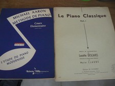 lot de 3 livres de partitions de piano