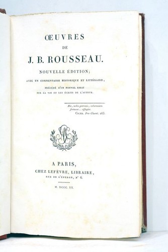 Livre ancien rousseau - livre,
