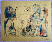 Pablo Picasso Lithographie COA Originale Signée Numérotée À La Main Limitée