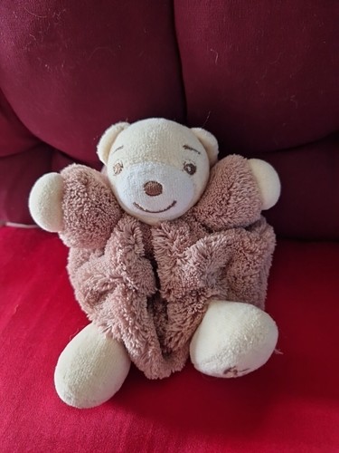 Mini doudou ours boule marron - ,