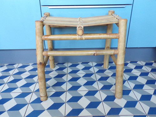 Tabouret petit banc bambou - tabouret-petit, banc-bambou