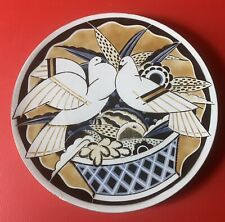 Géo Condé grand plat décoratif en faïence de Keller&Guerin 1925