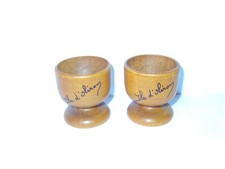 ? LOT DE 2 COQUETIERS EN BOIS - « ÎLE D'OLÉRON » - EN TRES BON ÉTAT ?