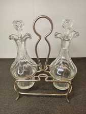 Ancien Service De Table En Cristal Pour Huile Et Vinaigre.