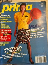 ANCIEN LIVRE REVUE MAGAZINE PRIMA MODE AVEC SUPER PATRON N° 65 02/88 TRICOT