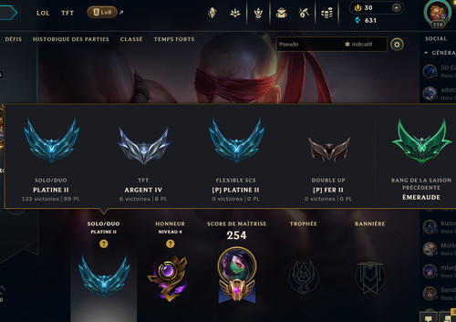 Compte league legend - of, 2