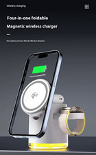 Chargeur induction 4en 1 Qi2 Magnétique 15W Pliable iPhone AirPod AppleWatch