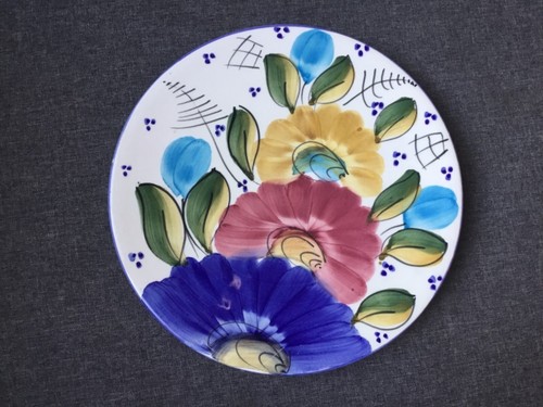 Plat tarte faïence motifs - plat,