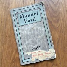 Manuel Ford à l'usage des conducteurs & propriétaires de voitures Ford Catalogue